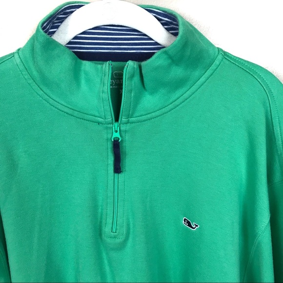 green quarter zip sweatshirt